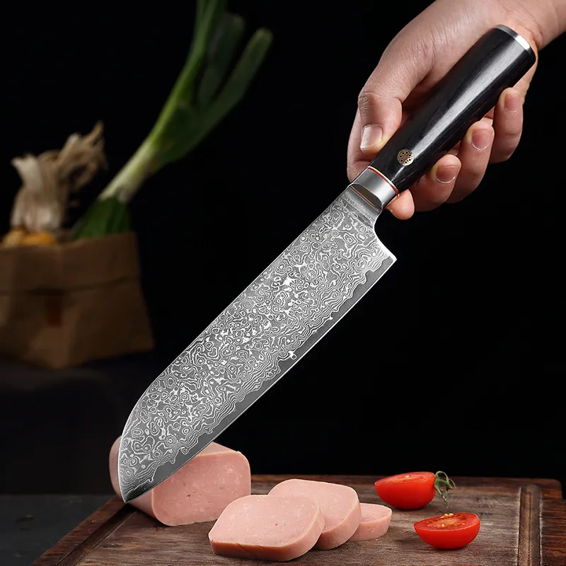 Santoku Damascus Stainless Steel Japanese Kitchen Knives Cooking Tools - Tek Knives™